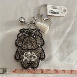 Fashion Jewelry Black and Silver Bear Key Holder